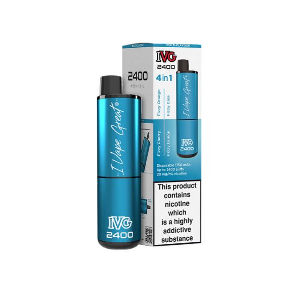 IVG 2400 Multi Flavour Fizzy Edition 20mg 4 In 1 Disposable Vape ...