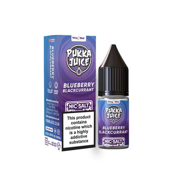 Pukka Juice Blueberry Blackcurrant Nic Salt E-liquid | Vapestore UK