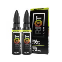 Riot Squad BLCK EDTN Sour Apple & Cherry 50ml Shortfill E-Liquid 2 Pack