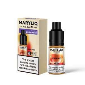 Maryliq Sour Red 10ml Nic Salt E-Liquid - 20mg