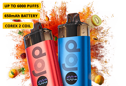 Dojo. Up to 6000 puffs, 650mAh battery, corex 2 coil