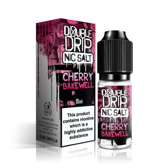 Double Drip E-Liquid Cherry Bakewell Nic Salts E Liquid 10ml