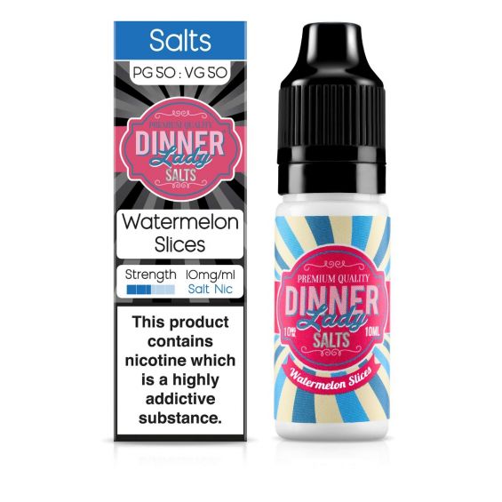  Skip to the end of the images gallery Skip to the beginning of the images gallery Dinner Lady Watermelon Slices Nic Salt E-Liquid