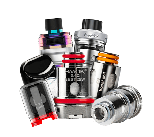 Vapestore. Pods, coils and tanks