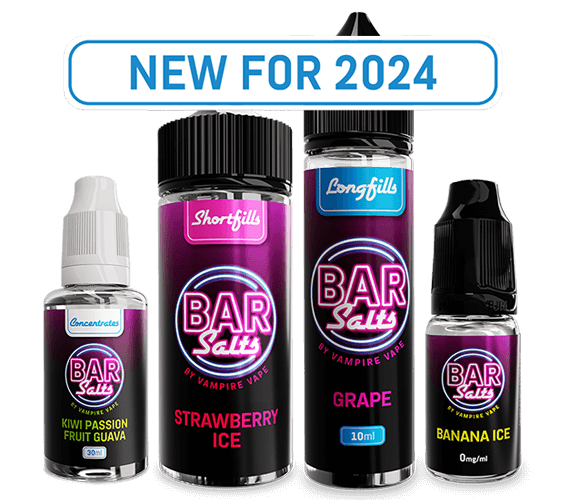 Vapestore. New for 2024 Bar Salts e-liquids