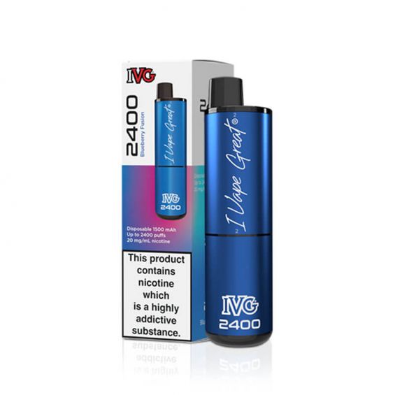 IVG 2400 Blueberry Fusion 20mg Disposable Vape