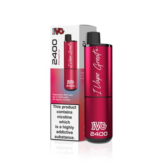 IVG 2400 Red Apple Ice 20mg Disposable Vape