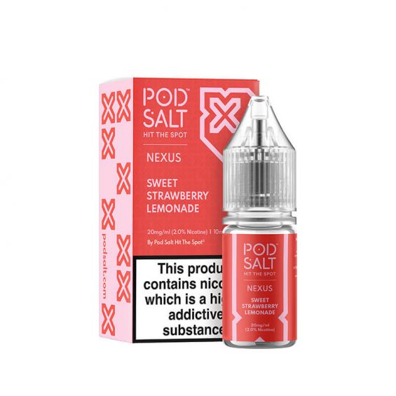 Pod Salt Nexus Sweet Strawberry Lemonade Nic Salt E-liquid  